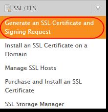 WHM Step 1 Login to WHM as an Administrator and Select Generate an SSL Certificate and Signing