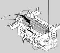 ASSEMBLY AND OPERATION ASSEMBLY AND OPERATION Figure 5. Setting the latch. Figure 6. Remote launcher released. 2) Place the release lever under the latch roller bearing. 3) Turn the receiver on.