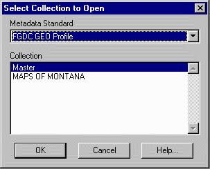 Tutorial 5. Select Open... from the Collection pull-down menu located on the main window menu bar. The Select Collection to Open dialog box will appear as illustrated in Figure 41.