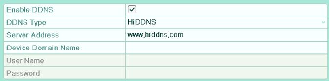 Figure 9. 8 HiDDNS Settings Interface Register the device on the HiDDNS server. 1) Go to the HiDDNS website: www.hiddns.com.