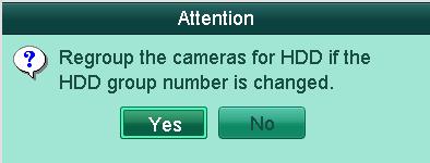 Figure 10. 15 Local HDD Settings Interface 7. Select the Group number for the current HDD. Note: The default group No. for each HDD is 1. 8. Click the OK button to confirm the settings. Figure 10.