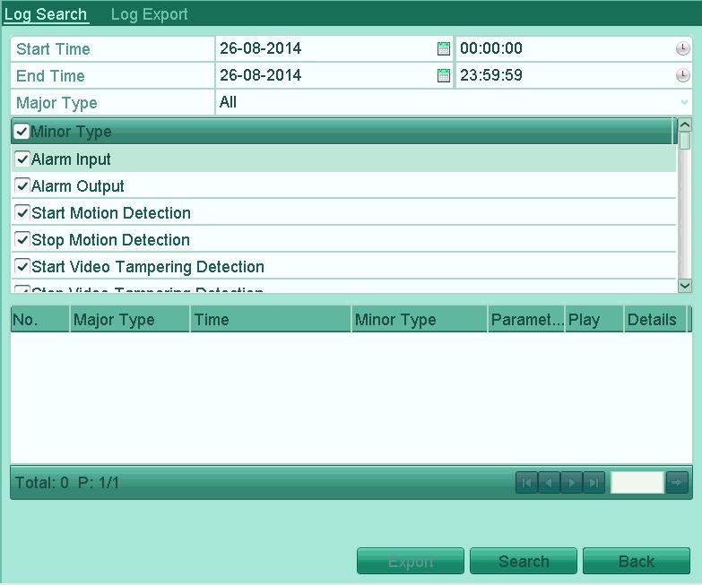 6.1.6 Playing Back by System Logs Purpose: Play back record file(s) associated with channels after searching system logs. 1. Enter Log Information interface.