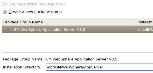 21. Change the value of the WebSphere installation directory to '/opt/ibm/websphere/appserver' as shown below. 22.