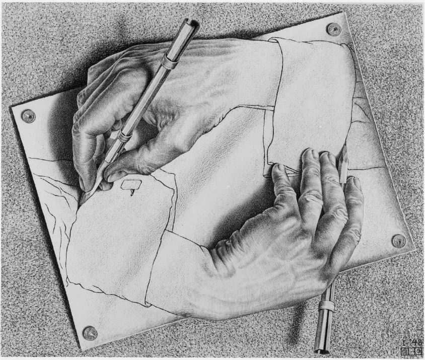 Drawing Hands, by M. C.