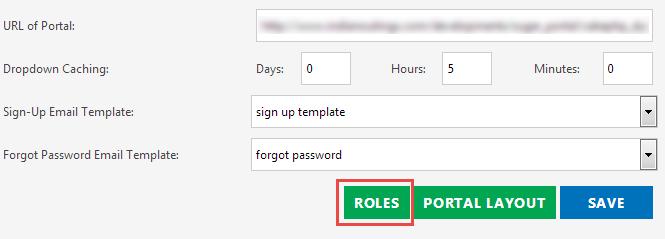 Note: Email template selection options are only for template type as "Contact". You can create Roles and assign accessible modules to that role. To create a role click on ROLES button.