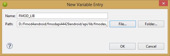 and browse to locate the following file: {$FMOD INSTALLED
