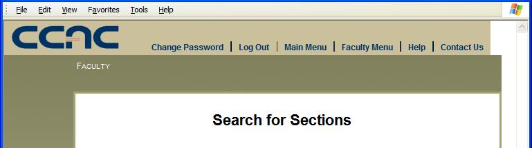 SEARCH FOR SECTIONS Search for
