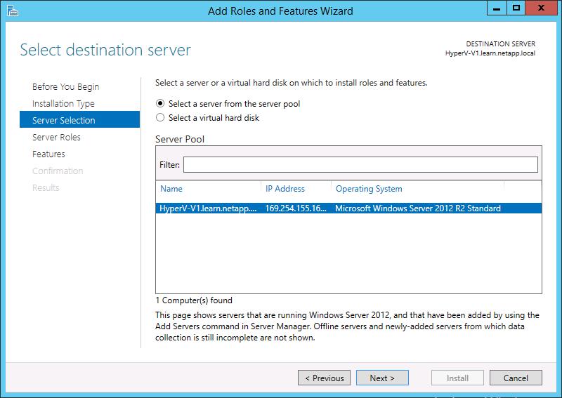 TASK 8: CREATE A WINDOWS FAILOVER CLUSTER In this task, you create and validate a dual-node Windows failover cluster. STEP ACTION 1. On the HyperV-V1 server, start Windows Server Manager. 2.
