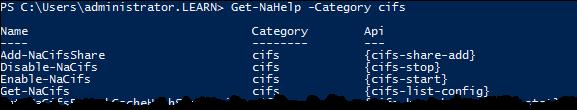 Use Get-NaHelp with a category name: Get-NaHelp Category cifs 11. To connect to the NetApp storage virtual machine (SVM), type Connect-NcController 192.168.0.