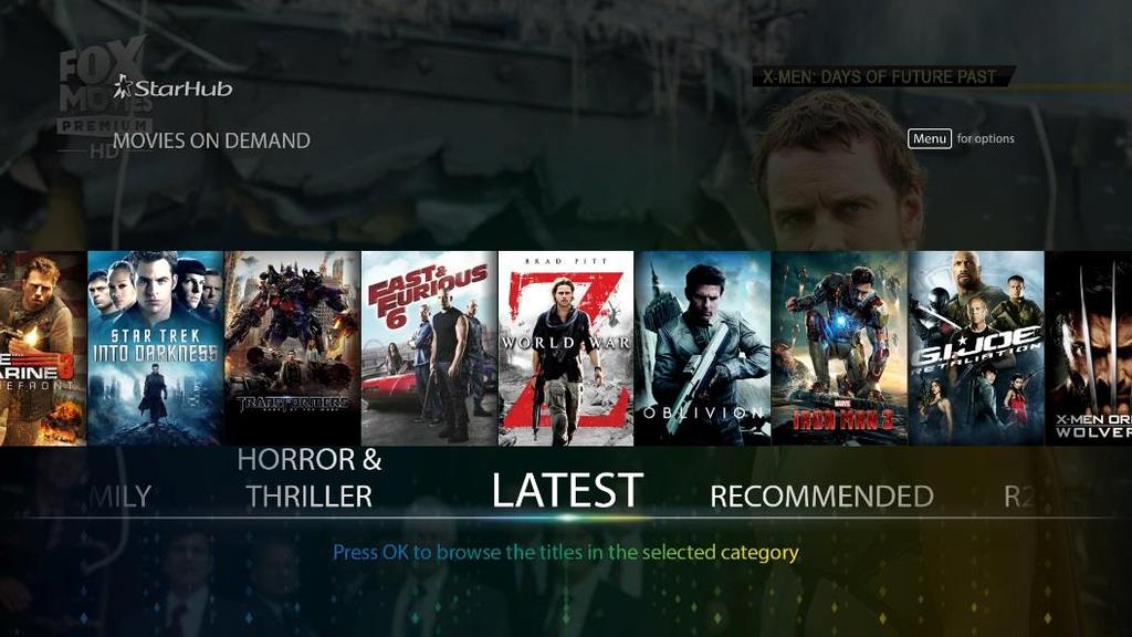 MOVIES AND SHOWS ON DEMAND Save the hassle of running to the video rental store - Now, you can shop for the video-on-demand titles you want and watch them instantly.