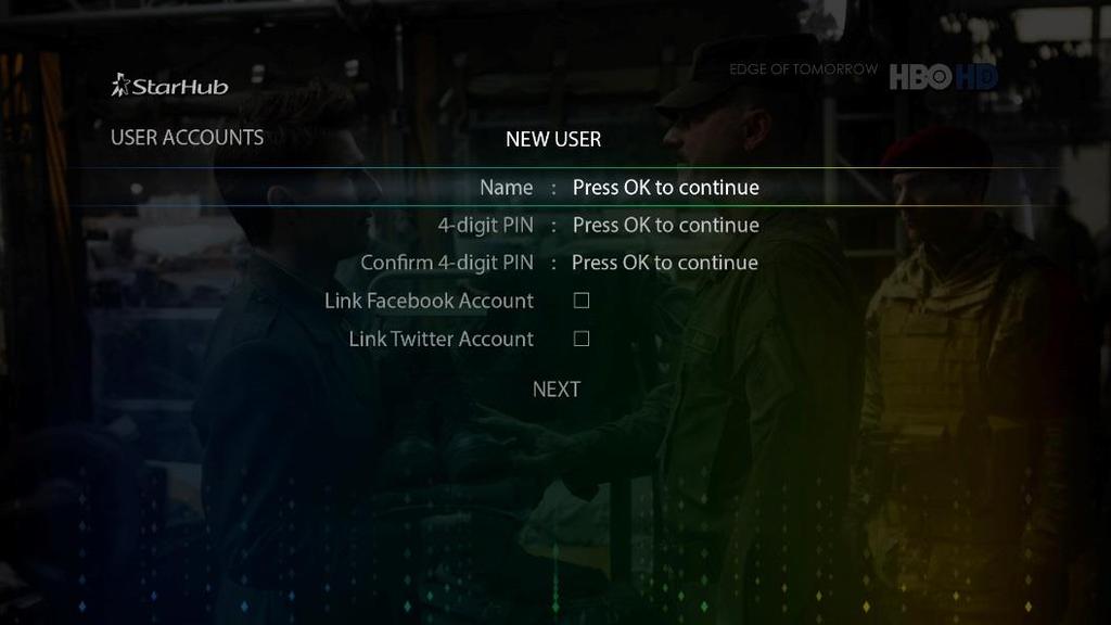 CREATE USER ACCOUNT(S) NEW USER UNDER USERS NEW USER ACCOUNT CREATION To create a new user account Create a user name The maximum number of characters (including space) allowed is 20.
