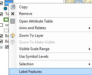 Now, right click on the Evap theme again and select Label Features, and you ll see a nice label