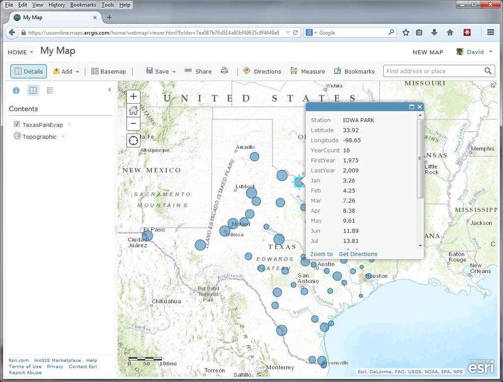 Ok, this is pretty cool. You ve just created a web map with your own data in it.