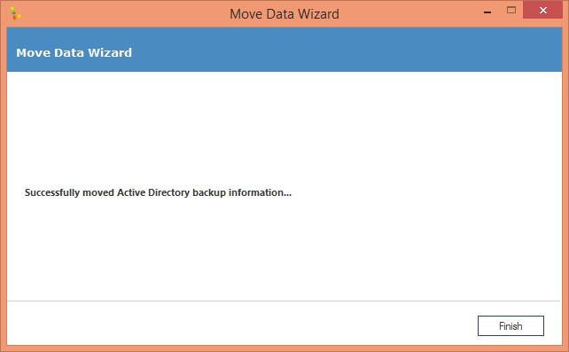 Figure 171: Moving data of backup snapshots 6. Once backup data is moved successfully, the following message box appears onscreen.
