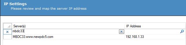 Figure 30: List of Domain Controllers Type the keyword in the first cell of the domain controller to filter this list. Figure 31: Filtered IP Address Once done, you can click Next to proceed further.