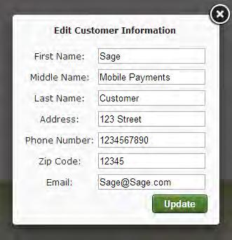 Figure 39 This page allows you to change the way your Sage Mobile Payments fees are deducted. You can choose to be billed via ACH (checking account) or credit card.