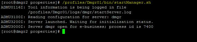 com h) Start the dmgr services on dmgr2.