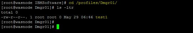 com at /profiles/dmgr01 f) Validate it on the nfs server : The test file created from dmg1 is visble from
