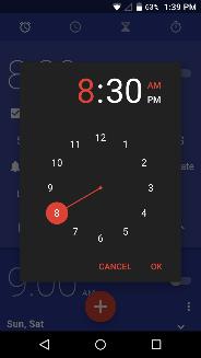 Click to add, edit or delete alarms Then click on the specific