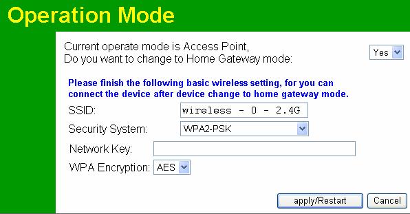 Wireless Access Point User Guide Security System WPA2-PSK Figure 69: Operation Mode-WPA2-PSK Screen Data Security System-WPA2-PSK Screen WPA2-PSK Network Key WPA Encryption Enter the key value.