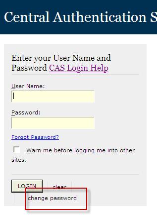 Once you have logged into WebAccess, you have the option of changing your password there as well.