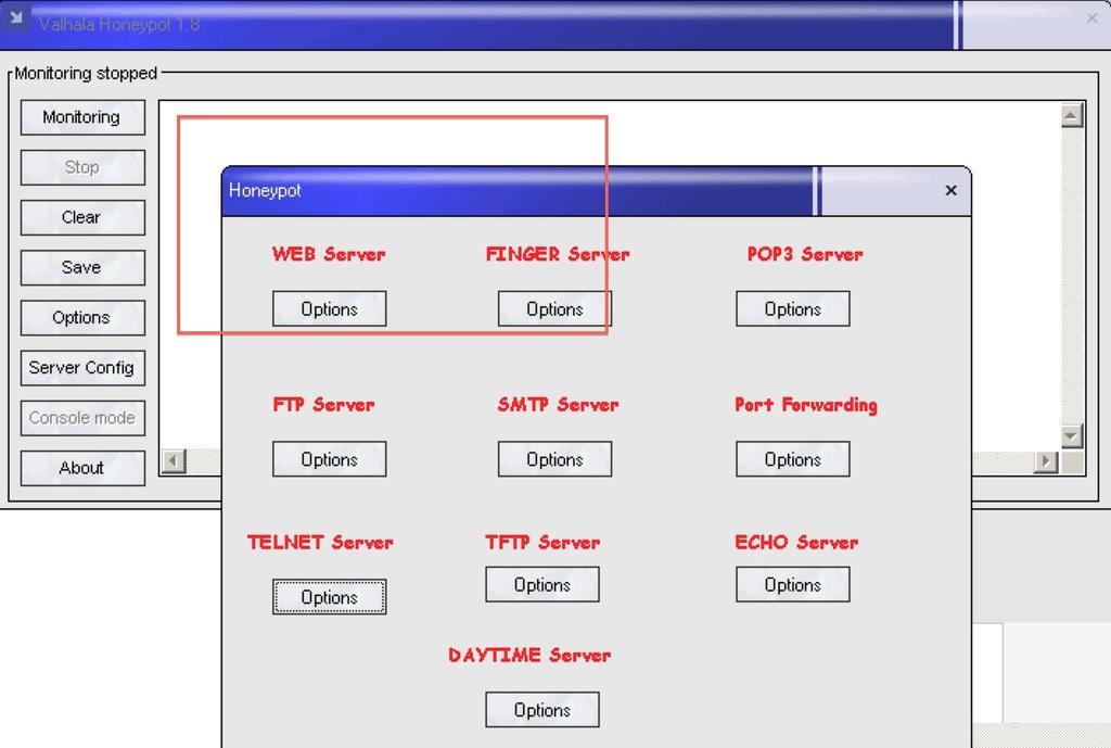 Figure 14: Valhalla Server Config GUI After opening the Server