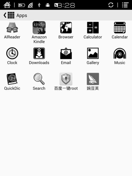 Copyright 2014 Onyx International. All rights reserved. 29 / 56 5.7 Apps Here it will display all installed apps in alphabetical order.