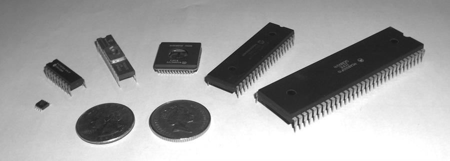 Microcontroller Packaging and Appearance From left to right: PIC 12F508, PIC