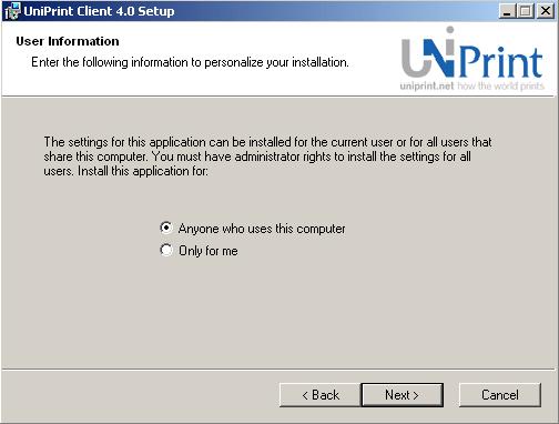 Chapter 2: Installation, Upgrade & Removal 5 5. In the User Information dialog box, click Next.