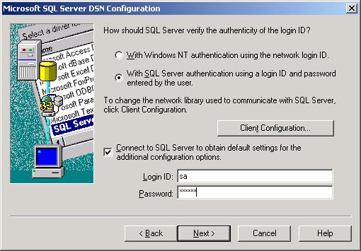 If your Server PC is running Windows NT then select ODBC, if your Server PC is running Windows 2000 then select Administrative Tools Data Sources (ODBC). 3. Select the System DSN tab. 4.