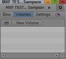 Volume tab Inside your Avid editing software, you can interact with AS-02 bundles using a new tab in the Project window the Volume tab.