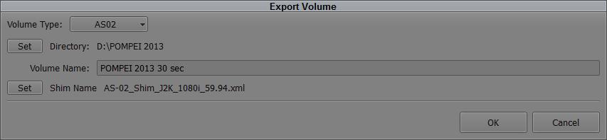 Creating a volume To create a volume, click the NEW VOLUME button in the Project window, or use the menu command, FILE > NEW EXPORT VOLUME.