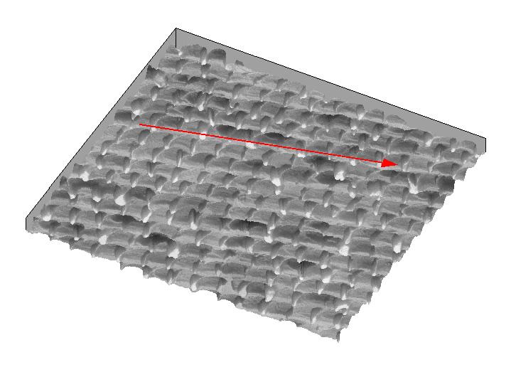 Fig. 3: An example of a 2 2 µsurf stitching. Left: 4 single measurements, each with an overlap of about 1% to the neighboured one.