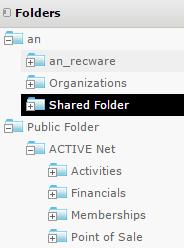 Public Folder System users with Category Level Permission can view corresponding public folders in ACTIVE Net Insights.