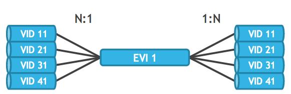 EVI is a VN instance (like a VRF for L3VN). ESI is a link that connects the to the s.