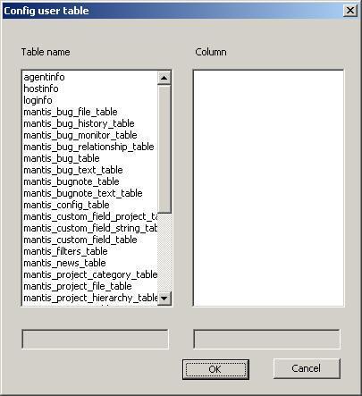 Figure 17 User Relationship Taking a look at the interface, all existing users listed in the current database are displayed in the Table name