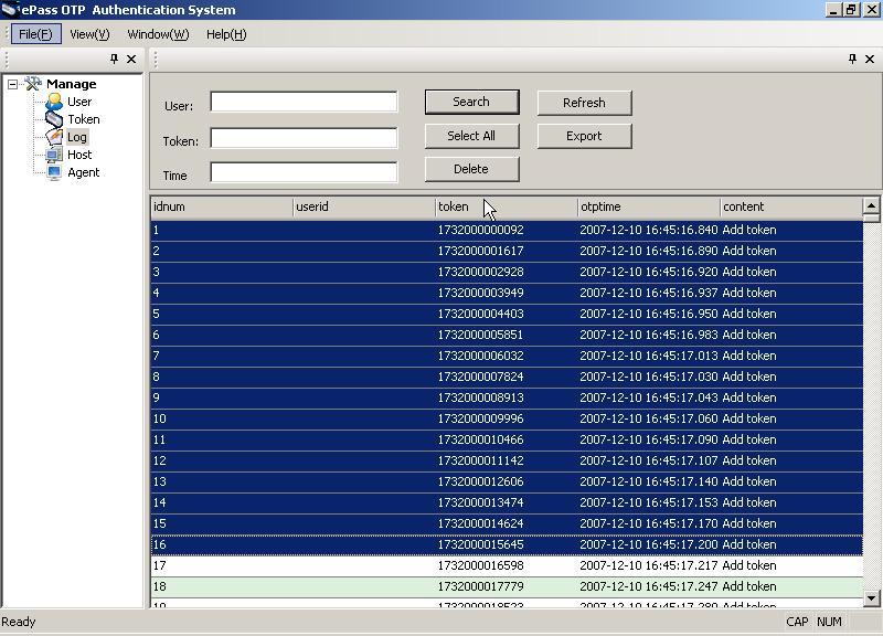 Figure 61 Export Log Click Export to open the Save File task window, as shown in Figure