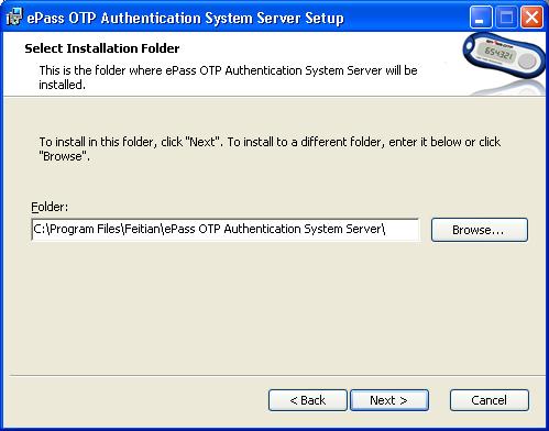 for the user to select the install location is displayed as in Figure 5: