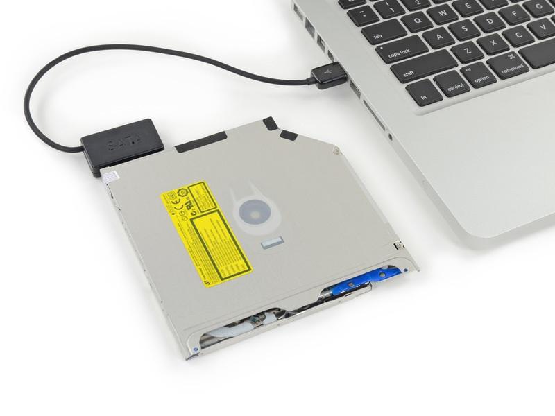 Plug the USB connector into your laptop and your optical drive is ready for use.