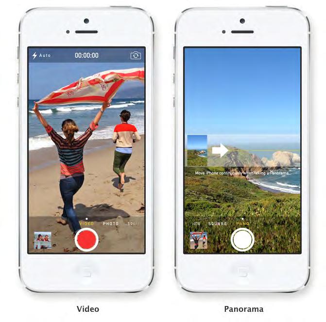 Camera Camera in ios 7 puts all your shooting formats still, video, panorama, and now square front and
