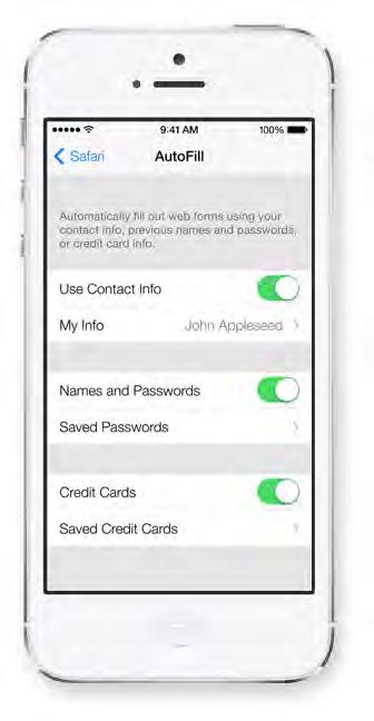 Secure Passwords. Lots of things you do on the web require passwords. Now icloud can remember your account names, passwords and credit card numbers for you.