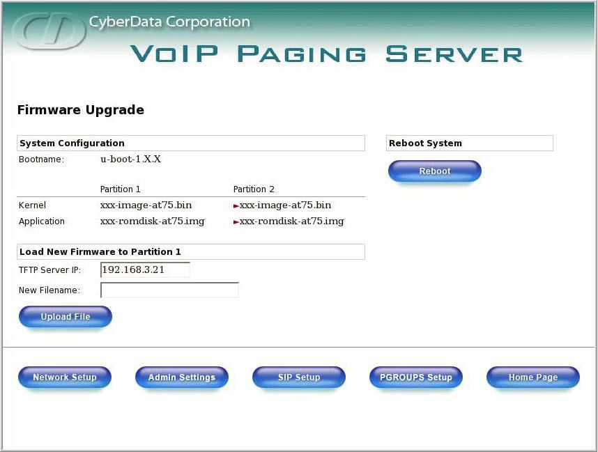 Implementing the VoIP Paging Server Rebooting the Paging Server 22 2.8 Rebooting the Paging Server To reboot the system, log in as instructed in Section 2.4.
