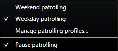 If you move the camera to a PTZ preset or move it manually, the timeout of the pause patrolling resets. If you start a manual patrolling, you lose the pause patrolling session. 4.