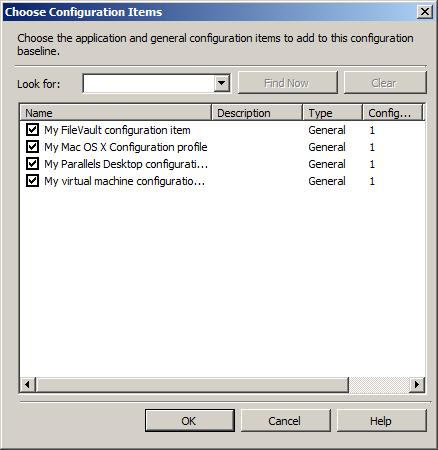 Parallels Management Suite Features 5 Click the highlighted "applications and general" part of the rule description. The Choose Configuration Items dialog opens.