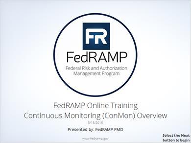 FedRAMP Training - Continuous Monitoring (ConMon) Overview 1. FedRAMP_Training_ConMon_v3_508 1.
