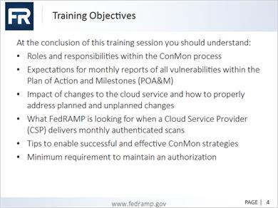 Title Training Objectives