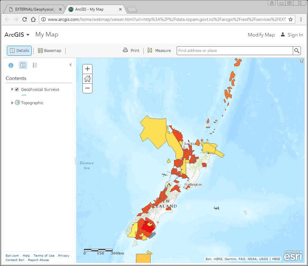 There is a range of data viewing and querying functionalities available through ArcGIS Online, including the ability to view the tabular data