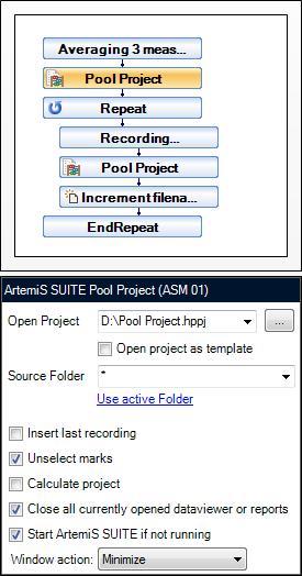 Once you release the left mouse button, the Pool Project block appears as a second block (see figure 5).