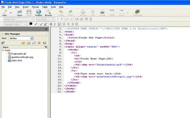 Figure 8 a The web page we built in basic HTML tutorial 1 opens in