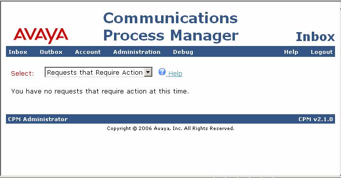 4. Configure Avaya Communications Process Manager These Application Notes assume that the Avaya CPM software and the license file have already been previously installed.